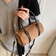 thumbnail image 6 of JGJJUGN Faux Suede Tote Bag for Women, Crossbody Handbag, Retro Barrel Purse, Lightweight Travel Bag, Stylish Shoulder Bag, Versatile Everyday Use, 6 of 6