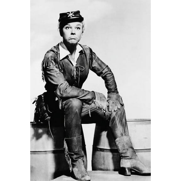 Doris Day as Calamity Jane sat on barrel 24x36 Poster