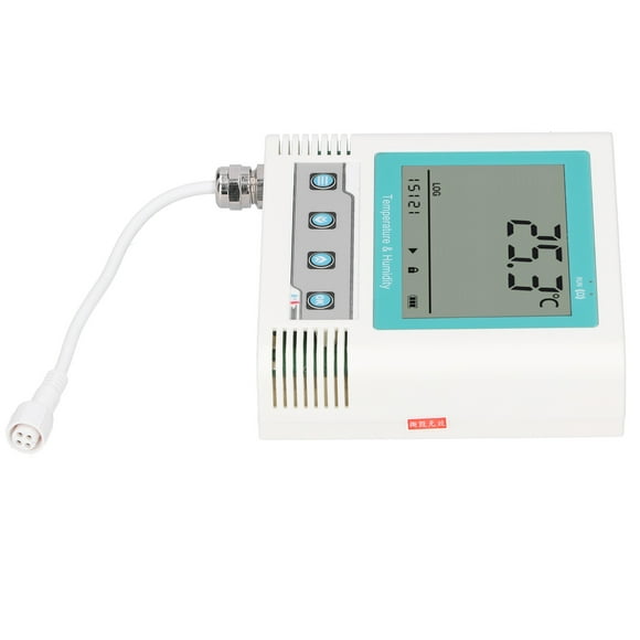 Temperature Recorder, Temperature Sensor LCD Display Accurate ABS For Library For Computer Room