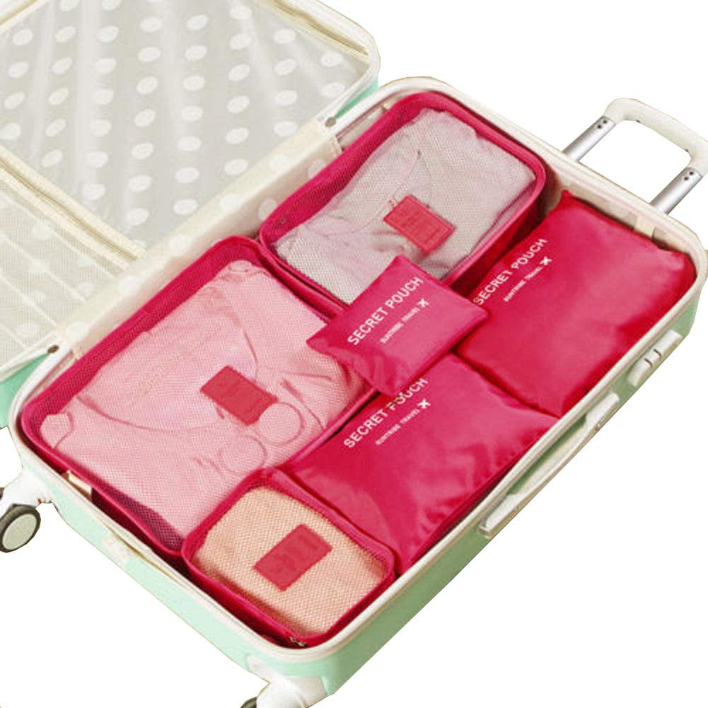 6 Pcs/Set Travel Organizer Packing Cubes Luggage Suitcase Bag Accessories Pouch