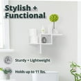 thumbnail image 3 of Greenco Criss Cross Intersecting Wall Mounted Floating Shelves- Espresso Finish, 3 of 5