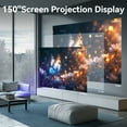 thumbnail image 2 of Losei 5G/2.4G WiFi Bluetooth Projector, 16000Lux 4K Support Movie Projector with HiFi Speaker 4P Keystone Correction 300"Display Compatible with TV Stick,Phone,HDMI/USB/TF/AV/AUX, 2 of 6