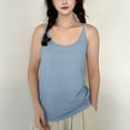 thumbnail image 3 of Maplenight Women's Plus Size Summer Casual Tank Tops Cami Spaghetti Strap Basic Solid Color Loose Scoop Neck Camisoles Tank Top, 3 of 5