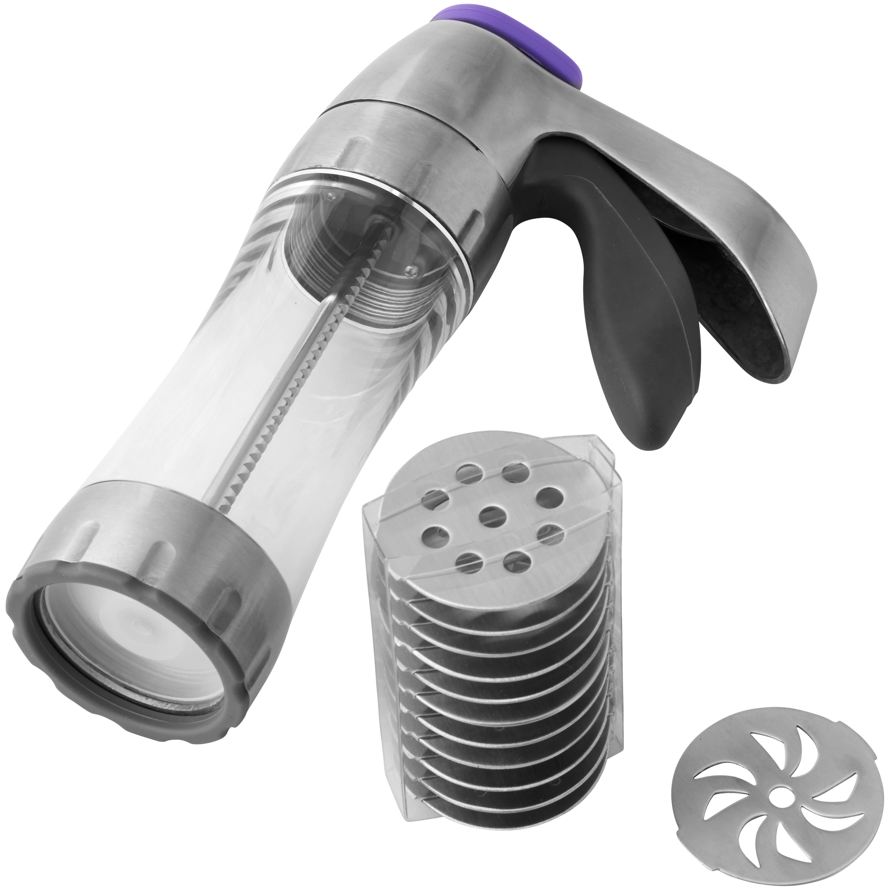 JAZORR Cookie Press,Stainless Steel Cookie Press Gun Kit with 13