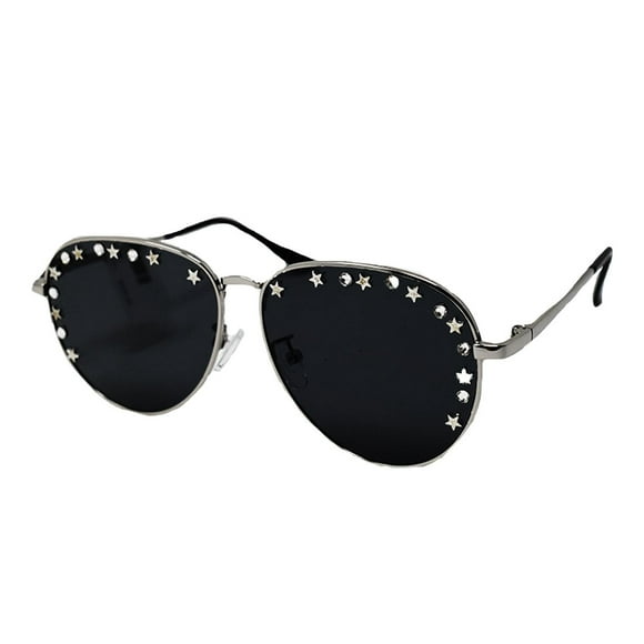 Lentes aviador negros/plateados con estrellas -Bari Lynn Bari Lynn SG26+BLK/SILVER