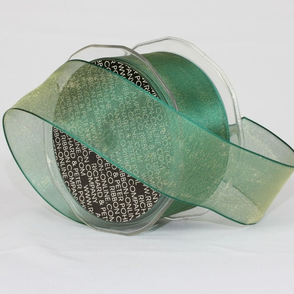 The Ribbon People Emerald Green Wired Edge Craft Ribbon 1.5" x 27 Yards