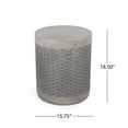 thumbnail image 6 of Paquette Lightweight Concrete Outdoor Side Table, Concrete Finish, 6 of 6