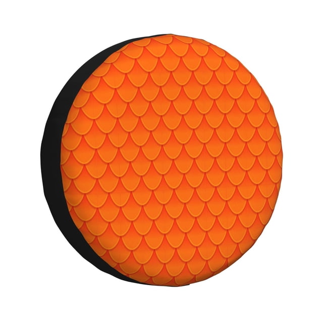 Balery Orange Scales Cubiertas para Neumáticos - Protector Resistente para Neumáticos de Camioneta, SUV, Remolque, Camper y RV-17 inch