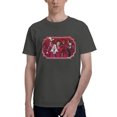 thumbnail image 2 of Hazbin Hotel Hombres Camiseta Texto Gráfico Piscina Impresión 3D Calle Casual Manga Corta Impreso Ropa Básica Gris/M, 2 of 6