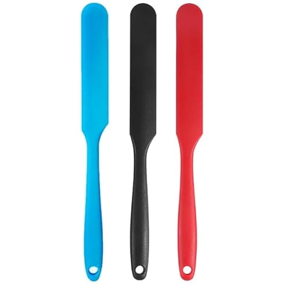 3 Pcs Jar Spatula,Sourdough Spatula with Long Handle,Silicone Skinny Spatulas Scraper for Jars - Multi-Functional High-Efficiency Design for Modern Kitchen Household Cleaning Use, Relia