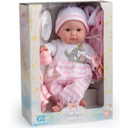 JC Toys Nonis Boutique 15 Realistic Pink Soft Body Baby Doll with Open/Close Eyes |10 Piece Gift Set with extra outfit & Accessories | Ages 2+