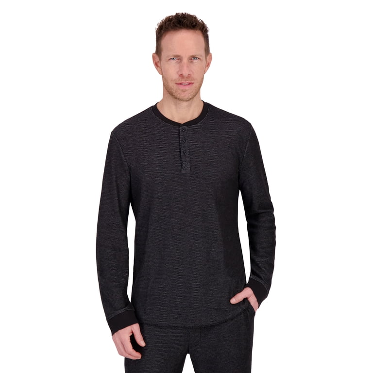 Hanes Men's Raschel Thermal Henley Pajama Set photo 4