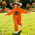 thumbnail image 5 of BOOMNY Halloween Flannel Pajamas Jumpsuit for Men And Women Hallowmas Pumpkin Face Graphic Long Sleeve Hooded Pjs Jumpsuit Cozy Warm Loungewear Homewear, 5 of 5