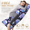 thumbnail image 5 of Lsque blue Skull flower Body Pillow Case Cover,Ultra-Soft Microfiber Bed Pillow Cases 20x54 inches,Elegant Bedding,Breathable Durable Pillow Cover with Envelope Closure, 5 of 8