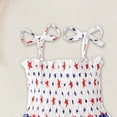 thumbnail image 4 of Ketyyh-chn99 4th of July Outfit Baby Girl Toddler Girls Dresses Kids Clothes Letter Print Short Sleeve Ruffled Dress for 4-5 Years,Beige, 4 of 5