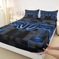 thumbnail image 3 of Castle Fairy Hexagon Teens Gamer Full Size Sheets,Abstract Video Game Bed Sheets, 3 of 7