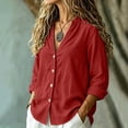 thumbnail image 4 of Oksale Womens V Neck Cardigan Button Front Corduroy Jacket Dressy Casual Long Sleeve Sweater Cardigans Fall Winter Clothes Red 2XL, 4 of 8