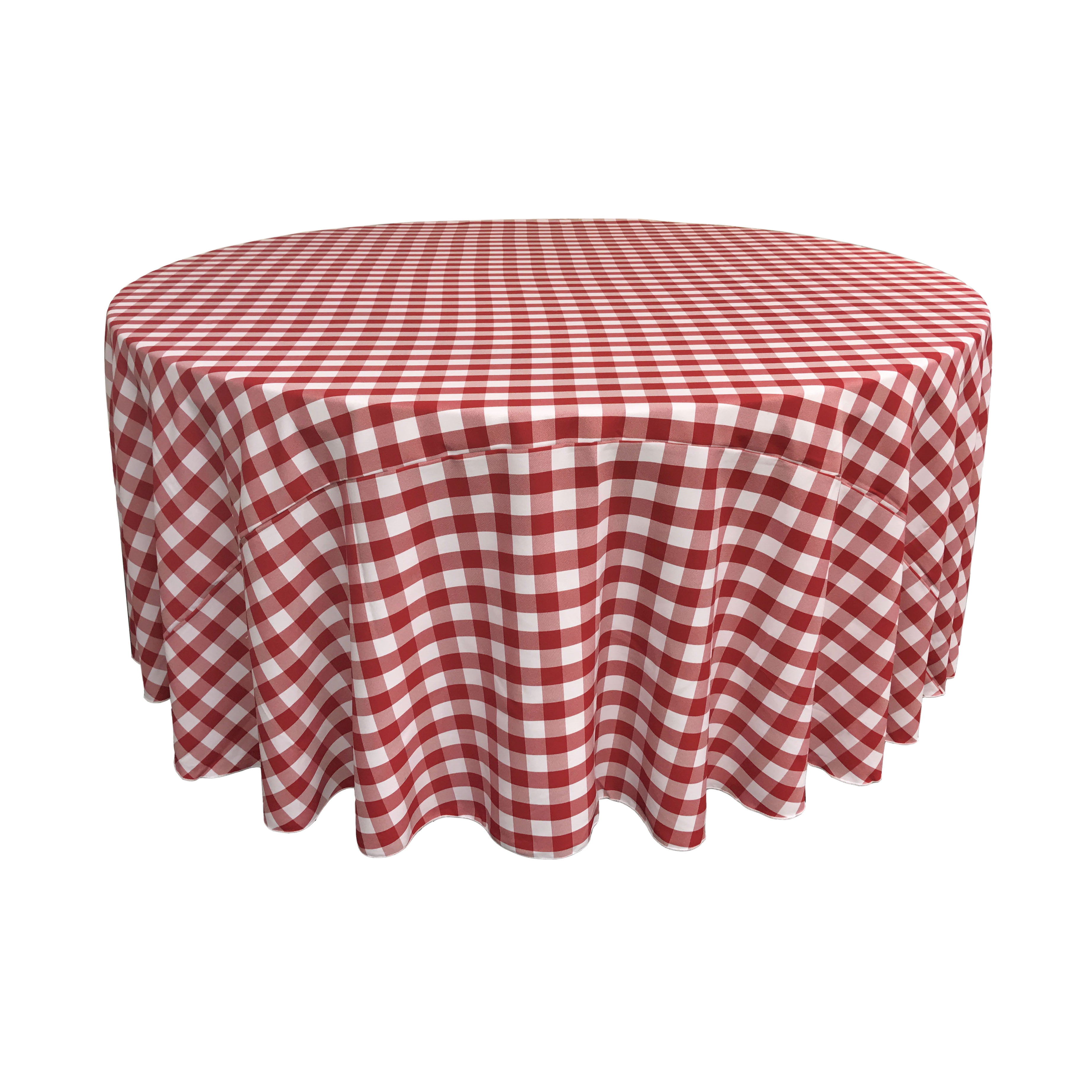 LA Linen Polyester Checkered 60 by 108-Inch Rectangular Tablecloth Made in USA 