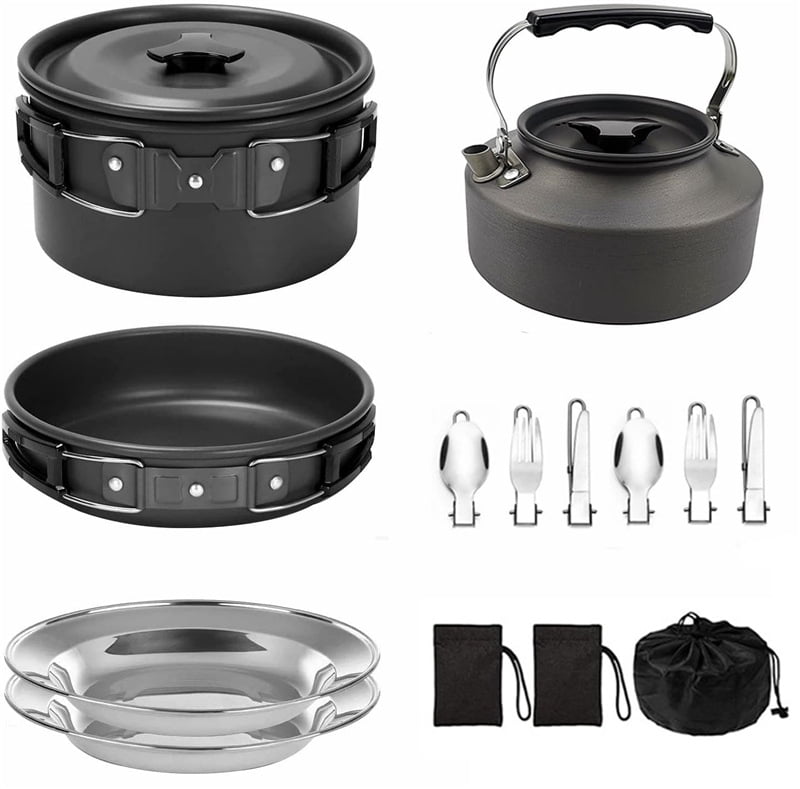 Coleman Aluminum Mess Kit, 5-Piece Camping Cookware Set