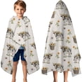 thumbnail image 3 of White Buffalo Pattern Hooded Bath Towel，60"x35" for Ages 3 To 12 Kids, Quick Dry Lightweight Soft Microfiber Hood Beach Towel Cover Up for Kids, 3 of 7
