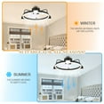 thumbnail image 6 of Bella Depot Flush Mount Ceiling Fan with LED Dimmable Light, Reversible Motor, 6-Speeds, Control with Smart App and Remote, 6 of 11