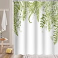thumbnail image 3 of Fragile Sprout Grass Green Shower Curtain for Bathroom Plant Botanical Eucalyptus Leaf Watercolor Greenery Leaves Floral Bathroom Curtain Waterproof Fabric Shower Curtain Sets 72×72 Inches, 3 of 6