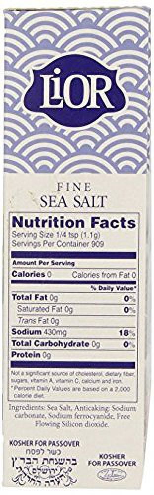 Lior Fine Sea Salt Natural Red Sea Salt 35.2 Oz. Pack Of 3.