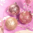 thumbnail image 6 of Valery Madelyn 16ct 3.15" Christmas Ornaments, Pink Gold Christmas Tree Ornaments for Holiday Party Decor, 6 of 7