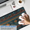 thumbnail image 4 of Rectangle Boho Style Mandala Mouse Mat, Gothic Cool Mousepad with Design, Large Non-Slip Rubber Gaming Mouse Pad with Stitched Edges, Office Mouse Pad for Women Men Kids, 31.5x11.8in, 4 of 7