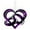 purple, variant on Herrnalise Valentine's Day Love Heart Hanging Ornament,Painted Acrylic Ring Hanging Pendant Keepsake for Car Rearview Mirror Backpack,Acrylic Crafts for Valentine's Day Decoration(Ring)