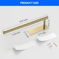 thumbnail image 2 of Paper Towel Holder Under Cabinet, Self-Adhesive,No Drilling, Stainless Steel, Wall-Mounted for Kitchen and Bathroom, Easy Install, Durable, Space-Saving, Ideal for Home, RV (Gold, 1 Pack), 2 of 7
