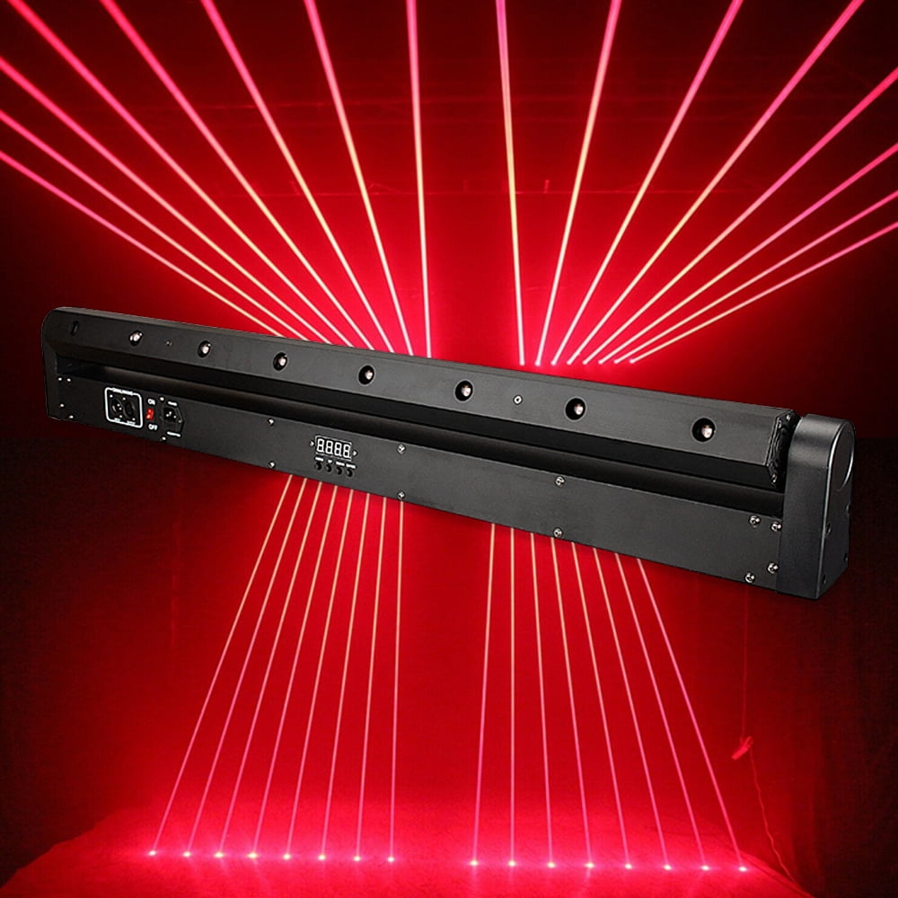 Wildnix Stage Lights with 8 Red Lasers, 240° Y Axis Rotation, DMX512 Control, Sound Activated, and Automatic Mode for&nbsp; Use