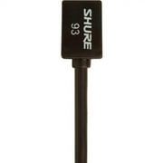 Shure WL93-6T Wired Electret Condenser Microphone - 6 ft - 80 Hz to 20 kHz - Omni-directional - Lavalier - TA4F