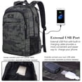 thumbnail image 4 of Mochila MATEIN para portátil de 17,3" con puerto de carga USB, color negro, 4 of 9