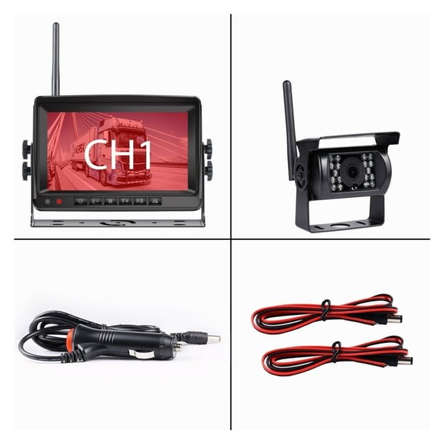 7 Inch Wireless Car Monitor Screen Reverse Vehicle Monitors Reversing Camera Screen For Car Monitor For Auto Truck RV ,Clear Night Vision