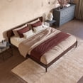 thumbnail image 5 of AFI Florence King Solid Wood Low Profile Platform Bed, Walnut, 5 of 14