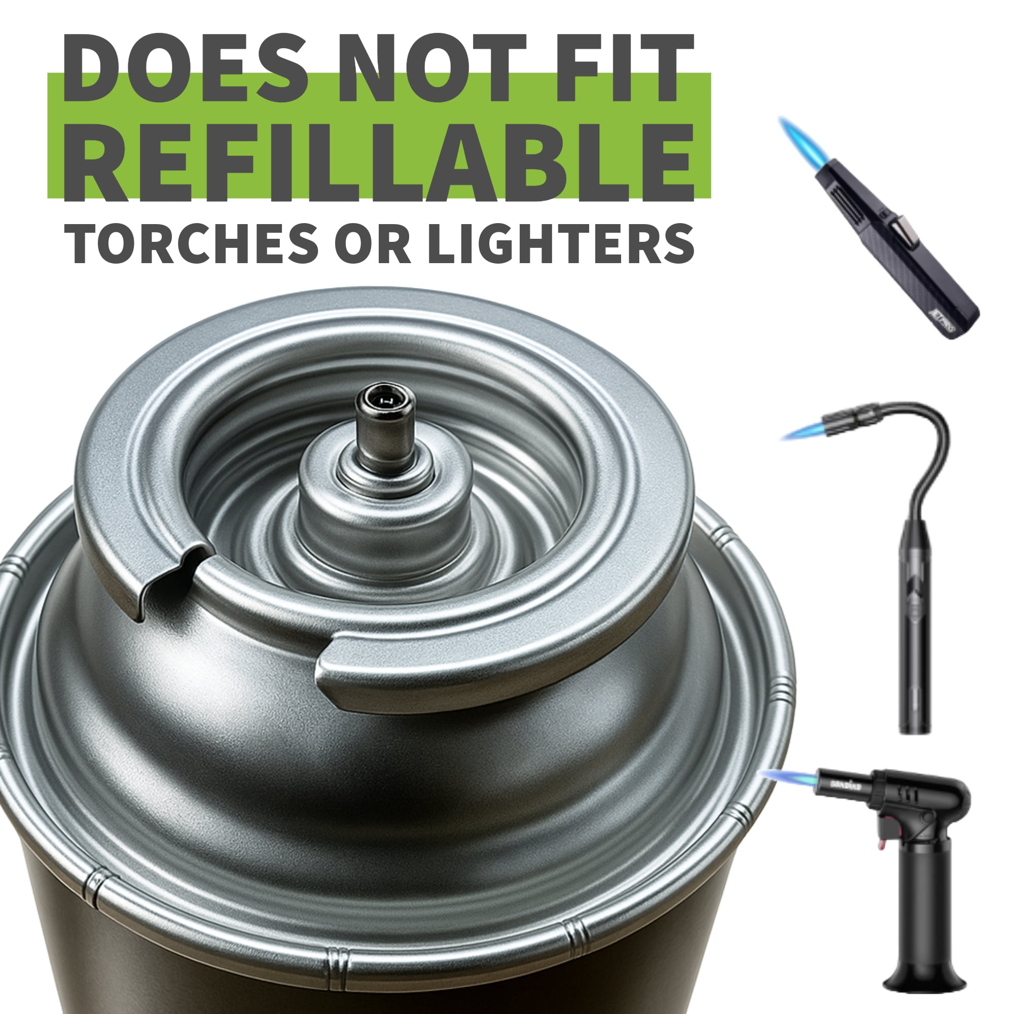 TECHEF 12 Pack x 8oz Butane Fuel Canisters Cylinders for Portable Gas Stove Camping Stoves, Gas Burners, UL Listed - DUAL Safety System (12 Pack)