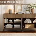 thumbnail image 5 of WAMPAT Large Fluted TV Stand TVs up to 120 inch, 126" W Modern TV Entertainment Center with Storage Cabinets and 4 Drawers & 8 Doors, Wood Media TV Console Table with Storage for Living Room, 5 of 6