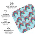 thumbnail image 4 of Pofeuu colorful rainbow Print Leather Coasters Set of 6, Round Cups Mugs Mat Pad for Home Kitchen Heat Resistant Drink Coasters,Square, 4 of 7