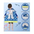 thumbnail image 2 of Toalla de Baño para Niños Xtellar multicolor de Playa con CapuchaPoncho de Playa de de Gran para Niños de 2 a 9 AñosBata de Baño de Algodón Súper Suave y Absorbente, 2 of 5