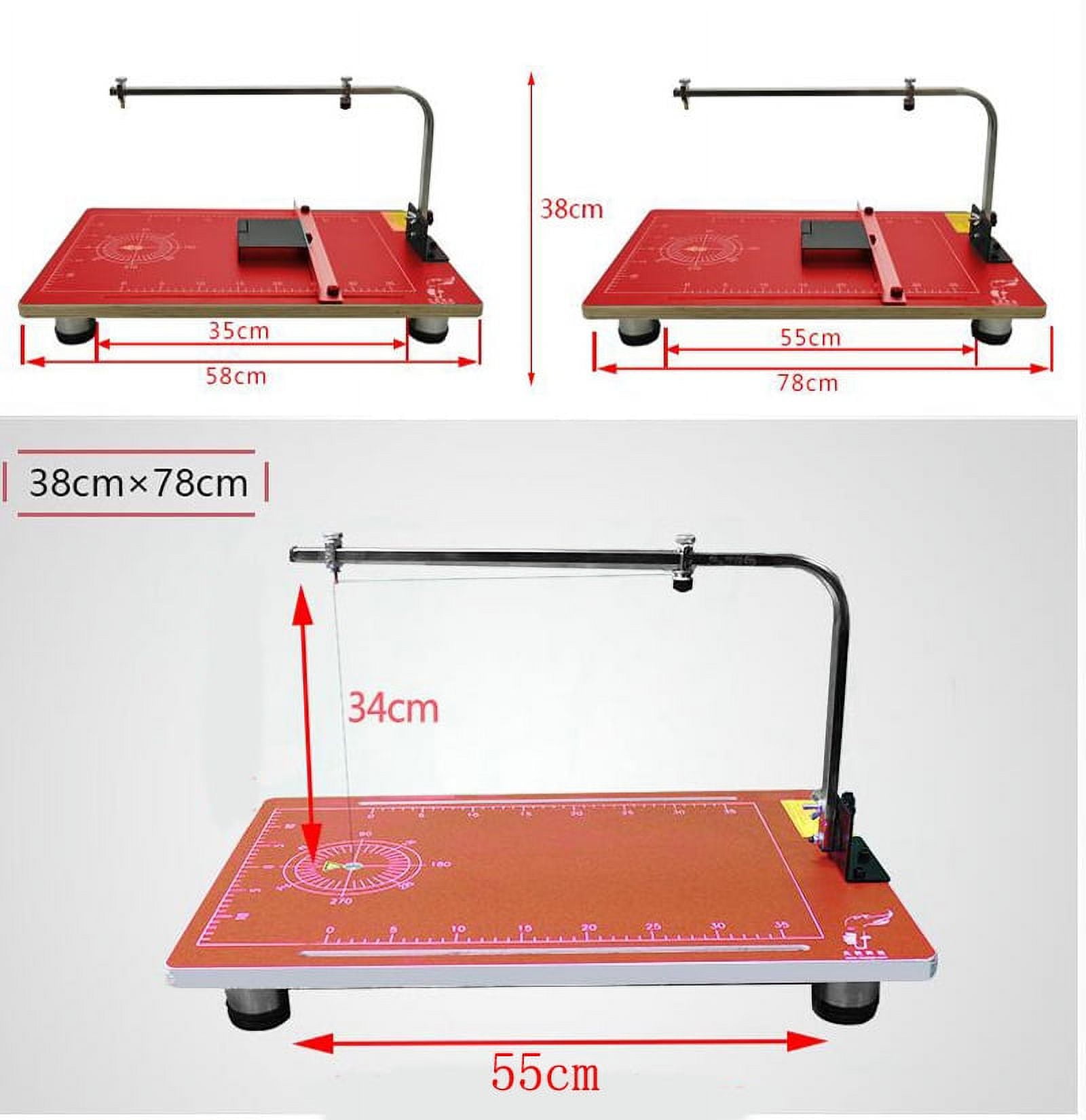 INTSUPERMAI Foam Cutting Machine Desktop Vertical Hot Wire Foam Cutter Red Bench for Cutting Sponge EPE Ribbon KT Board