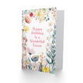 thumbnail image 2 of Cousin Happy Birthday Card Simple Elegant Wildflower Meadow Plants Flowers For Her Greeting Card, 2 of 3