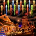thumbnail image 1 of LINLIN Solar Icicle String Lights, Waterproof 50LED 23ft Twinkling Crystal Ice Cone Fairy Lights Window Hanging Decorative Lights for Outdoor Indoor Home Christmas Wedding, 1 of 8