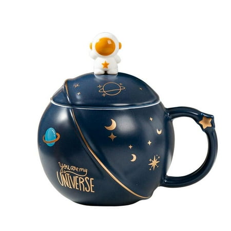 

Fovolat Planet Mug Ceramic Outer Space Tumblers with Comfortable Grip|Space Mug with Lid Home Decor|Universe Astronaut Mug Planet Shape Coffee Milk Tea Cup Birthday Gifts for Parents Friends