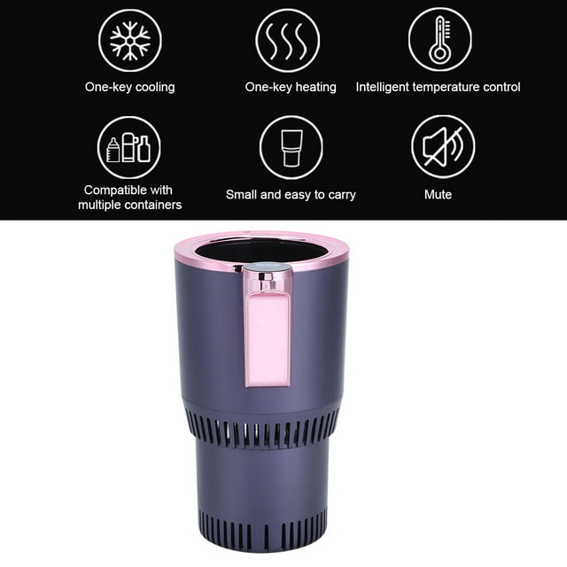Stainless Steel Heated Travel Mug, Tumbler Stainless Steel Coffee Travel Mug With Lid Insulated Heated Mug Portable Thermal Cup