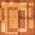 thumbnail image 1 of Ahgly Company Indoor Square Abstract Orange Modern Area Rugs, 6' Square, 1 of 4