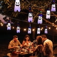 thumbnail image 5 of Guirnalda de luces de Halloween, 9.8 pies con pilas, 5 luces LED fantasma, decoraciones de Halloween, decoración espeluznante de Halloween para decoración del hogar interior y exterior, 5 of 5