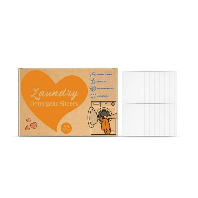 Feltree Laundry Detergent Sheets 120 Count, Power Stain Remover, Fast Dissolving, Portable & Eco-Friendly Laundry Soap for Travel & Home