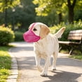 thumbnail image 4 of Dog Muzzle, Soft Mesh Covered Muzzles For Small, Medium, Large And X-Large Dogs, Muzzle With Adjustable Straps, Prevent Barking, Biting, And Accidental Ingestion Pet Otherspink New, 4 of 5