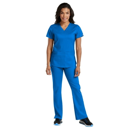 

Med Couture NEW TOUCH Women s V-Neck Shirttail Scrub Top & Yoga 2 Cargo Pocket Scrub Pant Set [XS - 3XL]